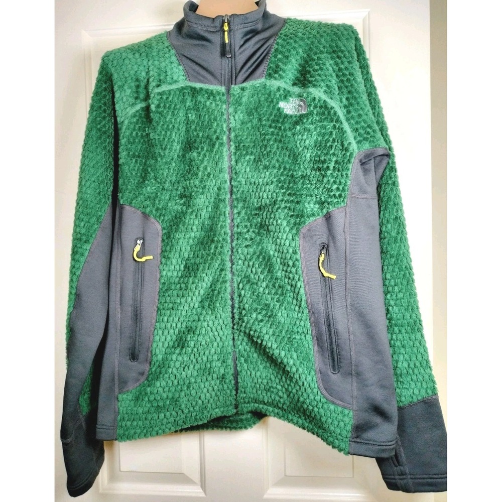The North Face Polartec Thermal Pro Full Zip Fleece Jacket Green Men's Large L